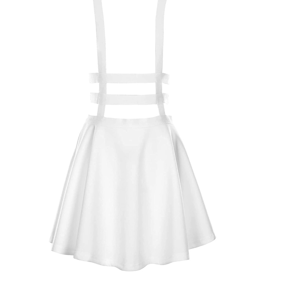 White Cage Suspender Skater Dress Size Medium